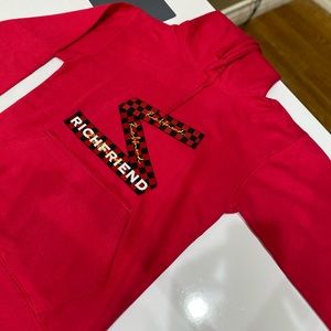 RichFriend Red Sweater Signature Checkered Patch